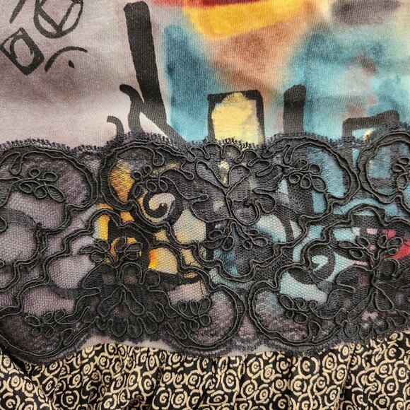 AHNI Women's Drop Waist Wearable Art Dress Size Large - Picture 7 of 9